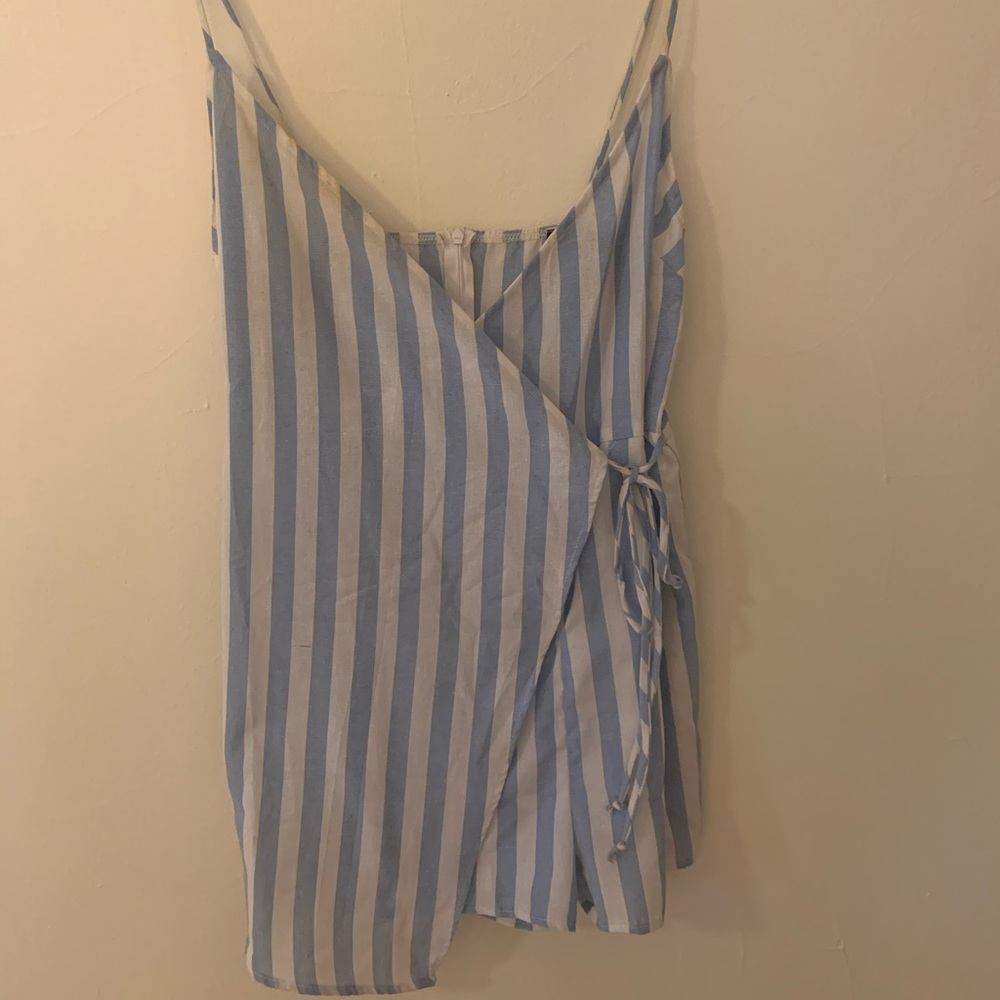 Blue and White Romper